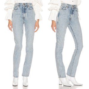 NWT Khaite Daria Slim Denim Jeans High-rise Faded Skinny Sz 25 Santa Fe